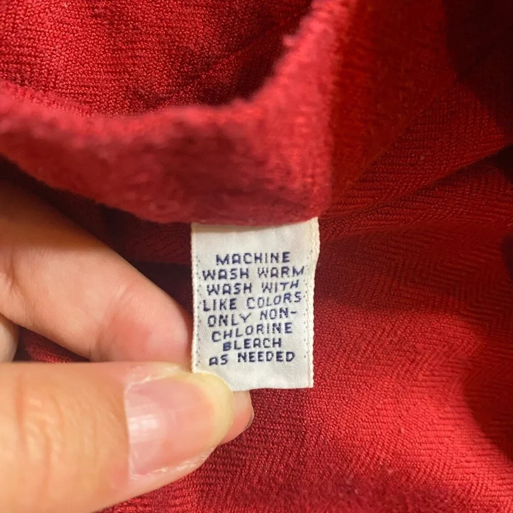 Vintage Polo Ralph Lauren GI Shirt‎ Flannel Red Mens Large Button Up Long Sleeve
